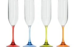 Verres à Champagne En Polyacrylique Flamefield, Lot De 4