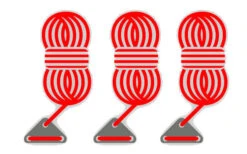 Lignes De Haubanage Courbées Jeu De 3 Rouges