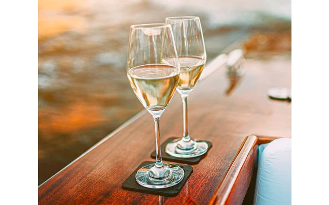 Verres à Champagne Aimantés Silwy 0,25l Avec Sous-verre (lot De 2)