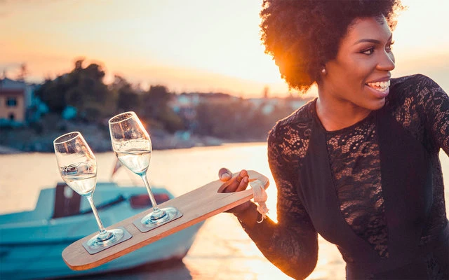 Verres à Champagne Aimantés Silwy 0,25l Avec Sous-verre (lot De 2) – Image 3