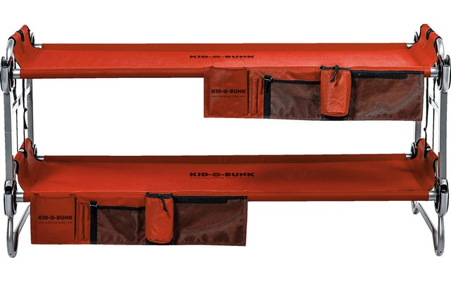 Disc-O-Bed Kid-O-Bunk Lit Superposé De Camping Pour Enfants Avec Poches Latérales Bleu / Argenté – Image 7