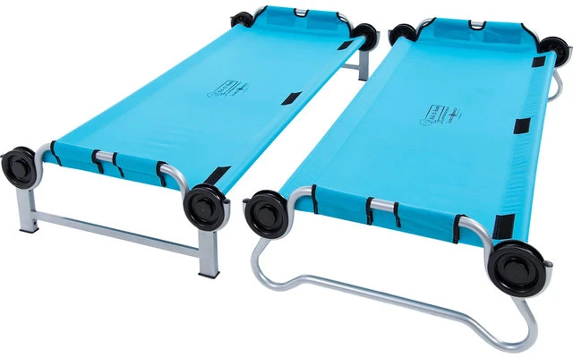 Disc-O-Bed Kid-O-Bunk Lit Superposé De Camping Pour Enfants Avec Poches Latérales Bleu / Argenté – Image 2