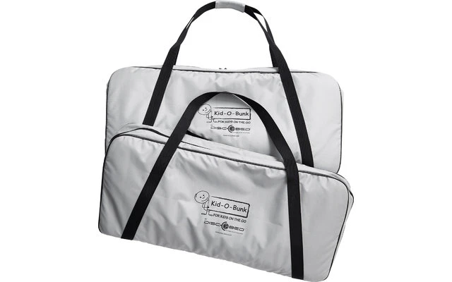 Disc-O-Bed Kid-O-Bunk Lit Superposé De Camping Pour Enfants Avec Poches Latérales Bleu / Argenté – Image 6