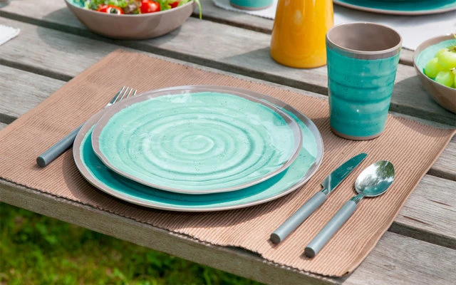 Bo-Camp Set De Gobelets En Mélamine 4 Pcs. Gris/ Brun