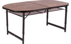 Bo-Camp Table Pliante Industrielle En Bois 150 X 80 Cm