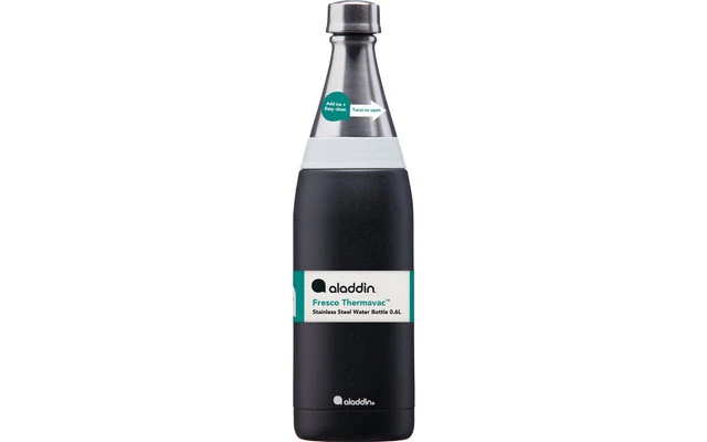 Aladdin Fresco Thermavac Bouteille D'eau En Acier Inoxydable 0,6 Litre Noir – Image 2