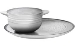 Brunner Bellagio Bol De Bouillon 2 Pièces 24 X 18 Cm Blanc/gris