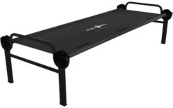 Disc-O-Bed Single L Lit Simple D'extérieur Et De Camping Noir