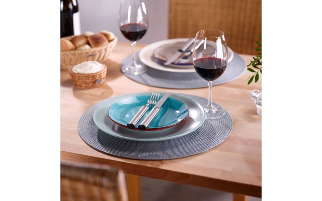 Westmark Circle Set De Table 4 Pièces Rond 38 Cm Bleu – Image 5