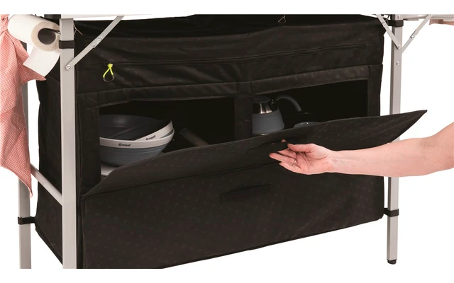 Outwell Magante Kitchen Unit Armoire De Cuisine Avec Plan De Travail 136 X 54 X 90/140 Cm – Image 4