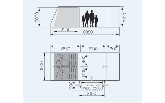 Dometic Rarotonga DA FTT 401 AIR TC LH Auvent Gonflable Driveaway 3 M Modèle Gauche – Image 4