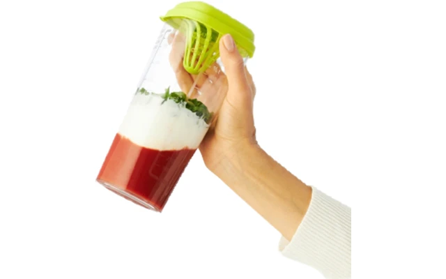 Rotho Loft Shaker 5 In 1 Gourde 1 Litre Bleu Horizon