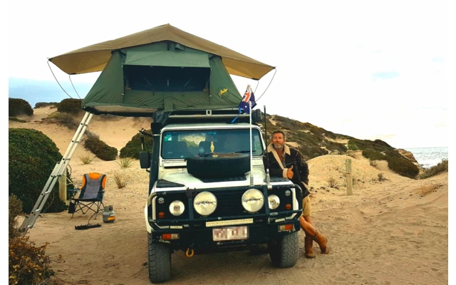 Tente De Toit Gordigear Plus Pour 2 Personnes Avec Espace De Rangement 140 X 320 Cm Gris